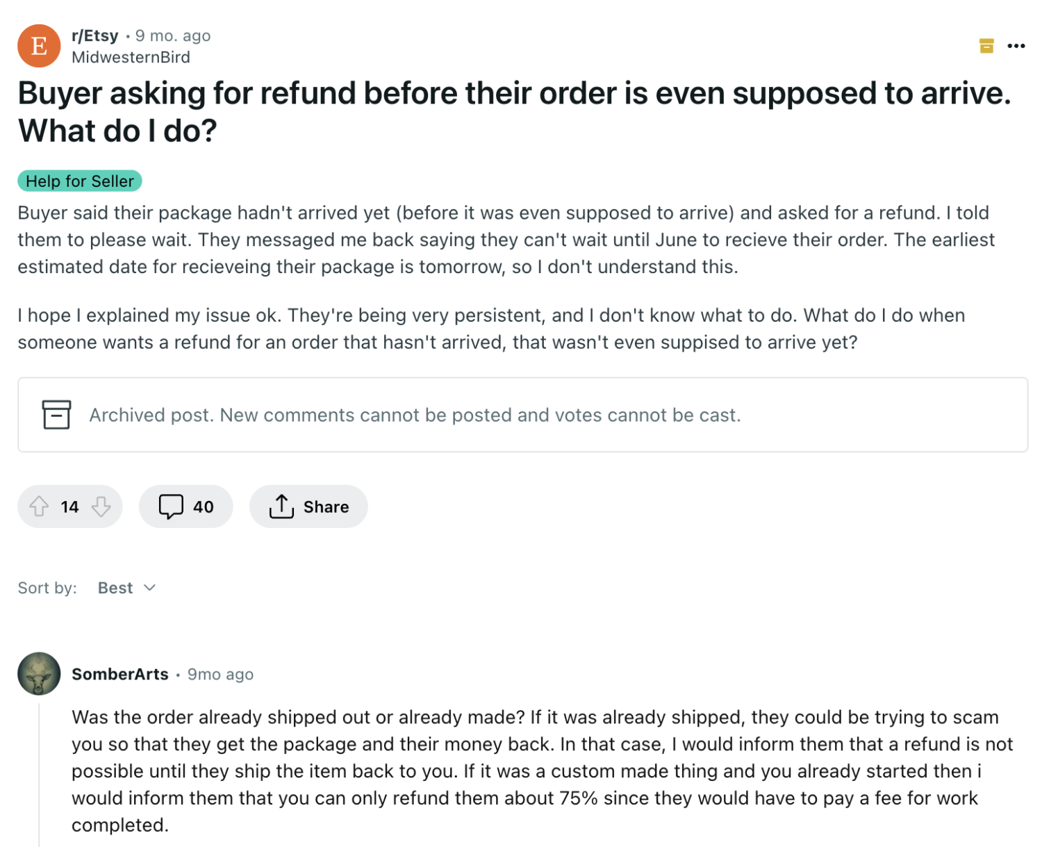 reddit post about chargeback fraud