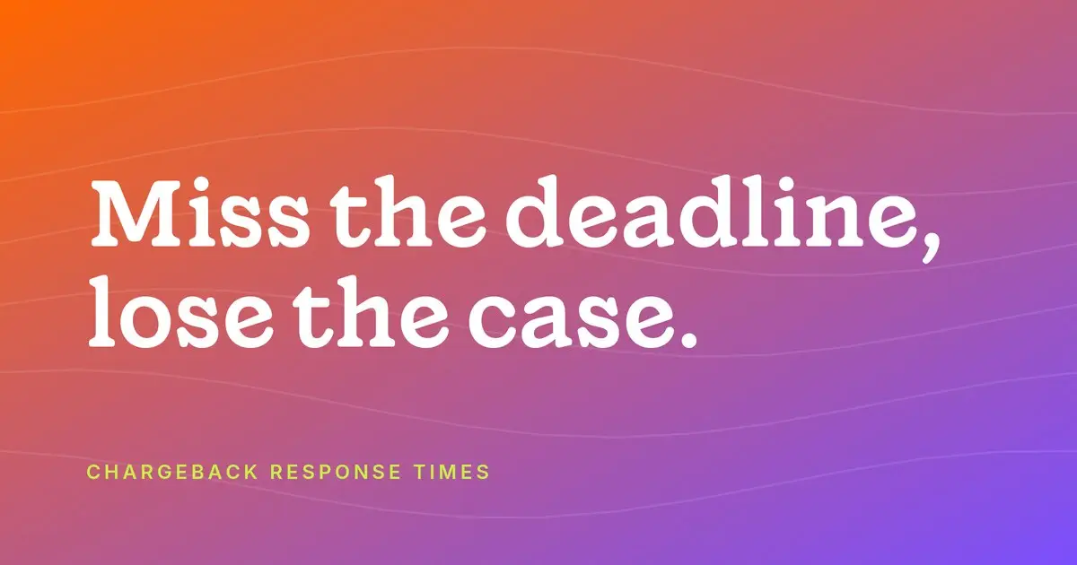 chargeback response time